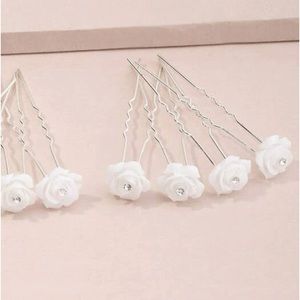 SET OF 10 LARGE ROSE HAIR CLIP & 8 SMALL ROSE HAIR CLIP